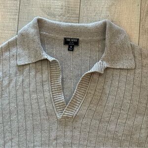 Todd Snyder Men's Medium Coastal Linen long sleeve Polo in Baja Dunes